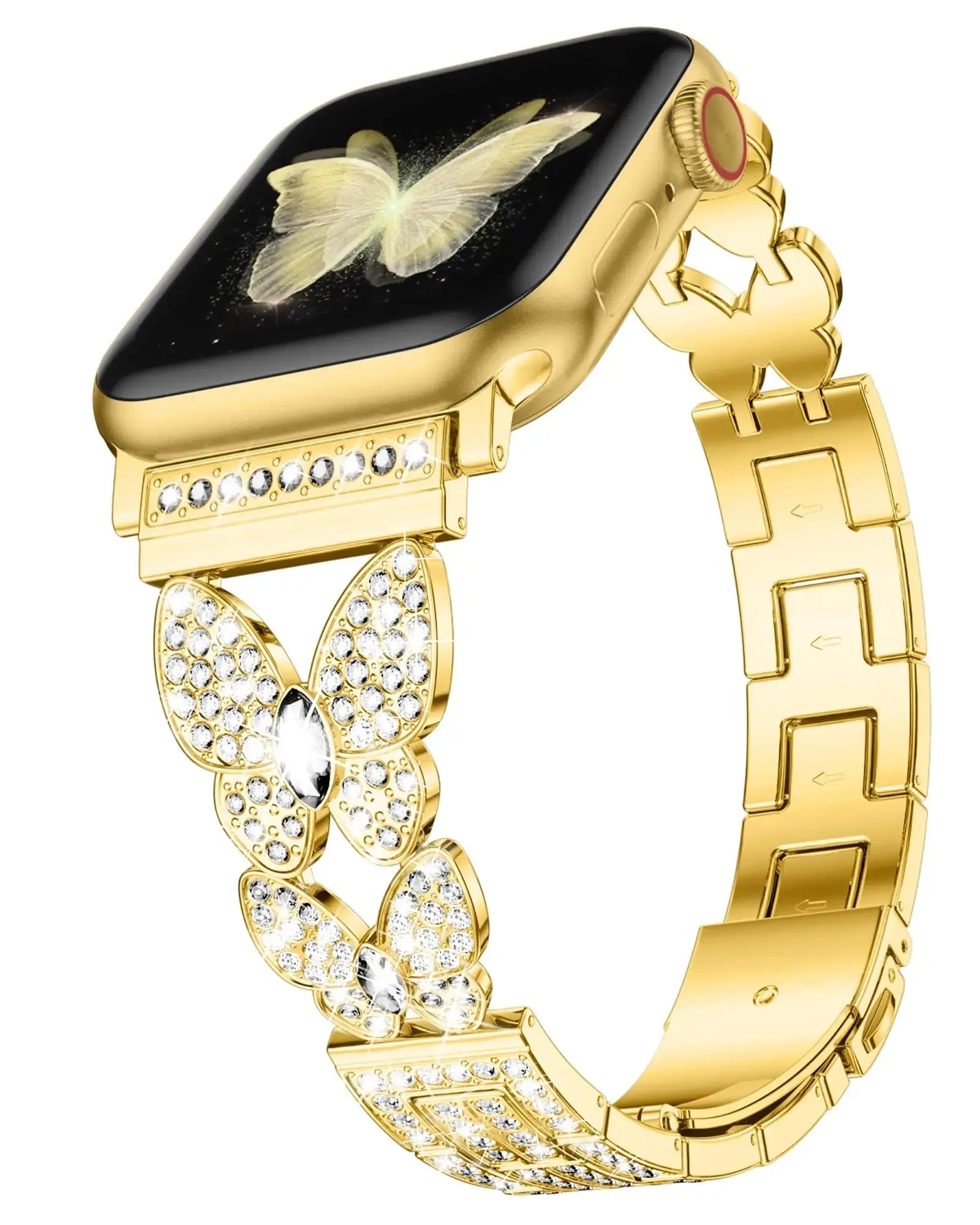 FlutterGlimmer Diamond Butterfly Band for Apple Watch - Pinnacle Luxuries