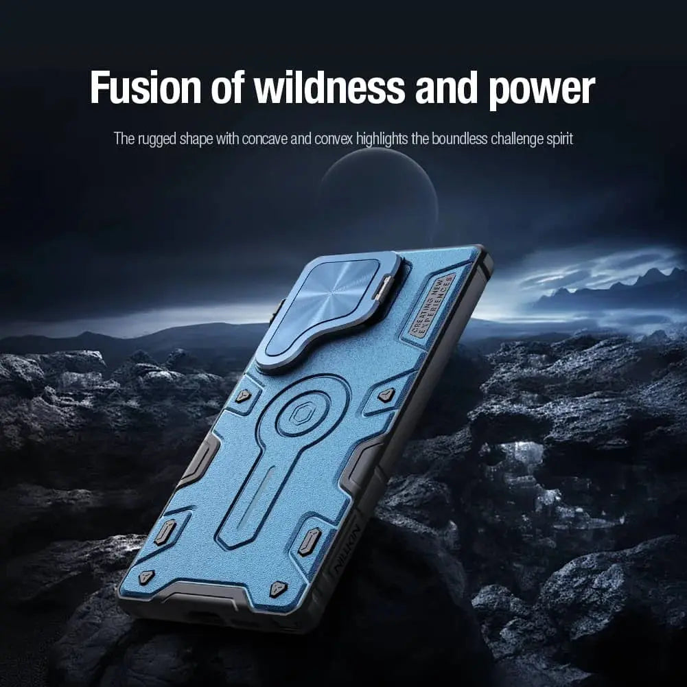 For Samsung Galaxy S25 Ultra Case NILLKIN CamShield Armor Prop Flip Lens Bracket Case with Kickstand for Samsung S25 Ultra Cover Pinnacle Luxuries