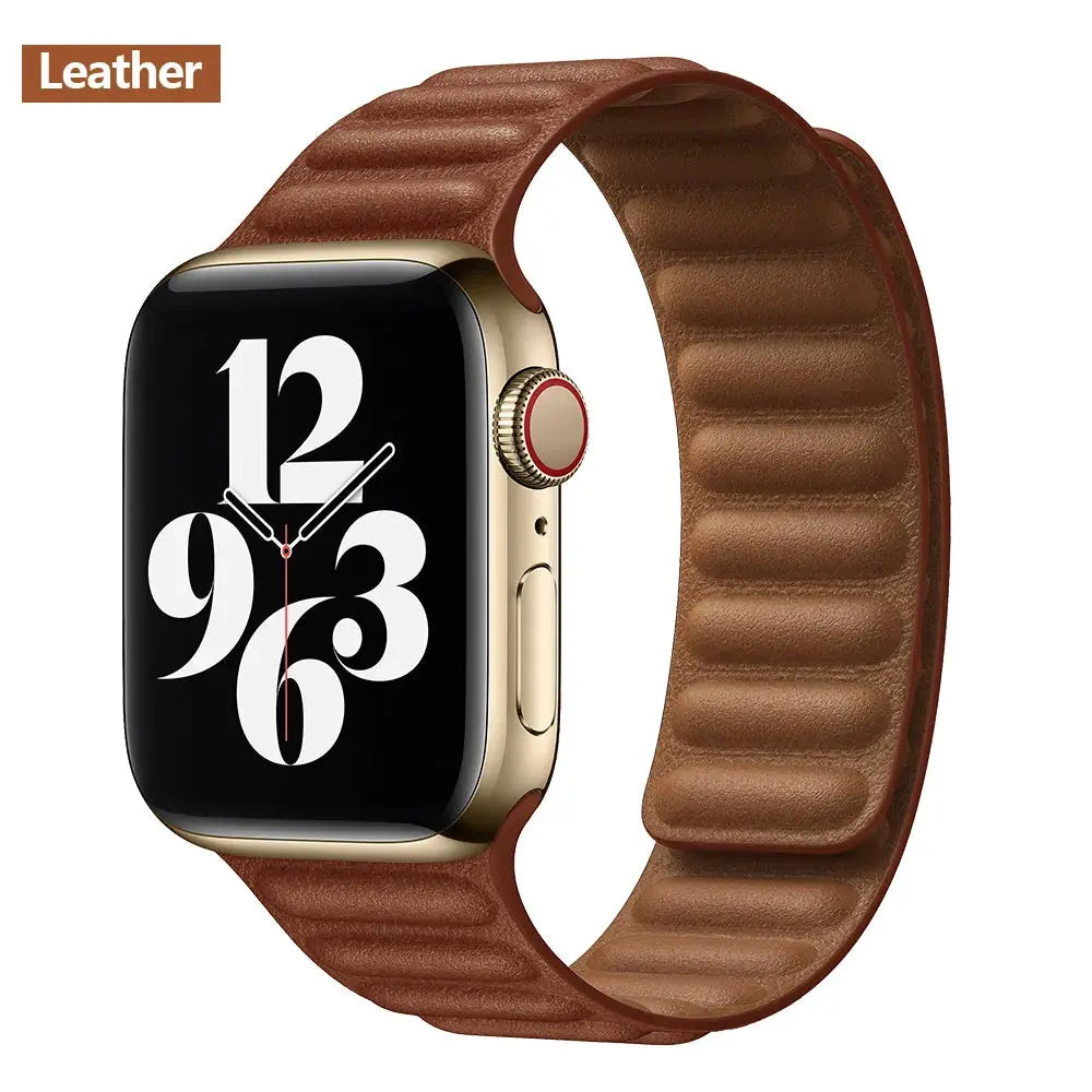 Luxe Leather Loop & Silicone Magnetic Bands for Apple Watch Series 9 & Ultra 2 - Pinnacle Luxuries