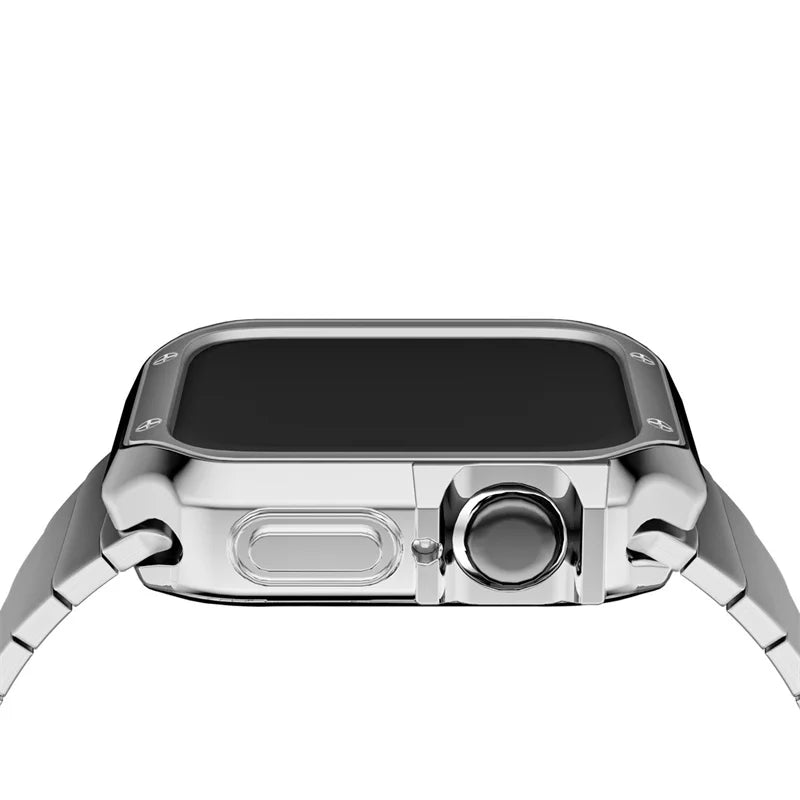 TitanGuard Elite Series Titanium Band & TPU Case for Apple Watch