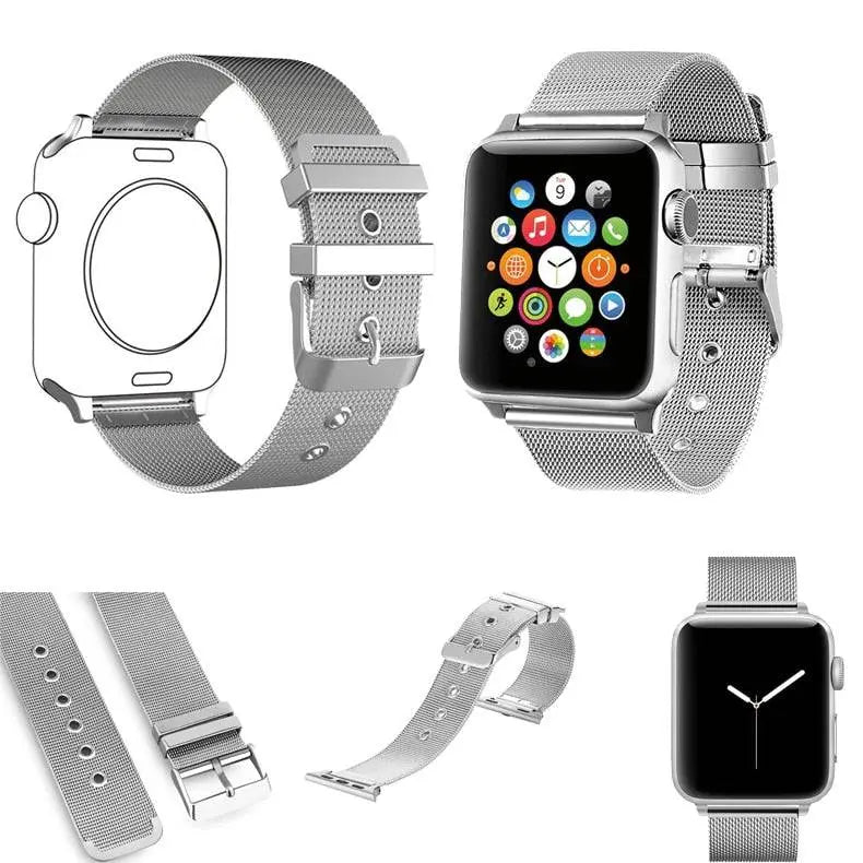 Apple Watch Series 5 Stainless Steel Mesh Band - Pinnacle Luxuries