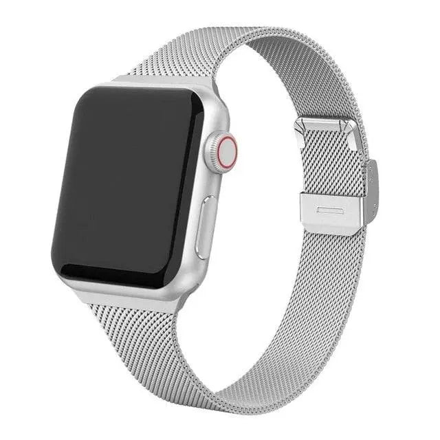 Premium Thin Stainless Steel Mesh Band For Apple Watch - Pinnacle Luxuries