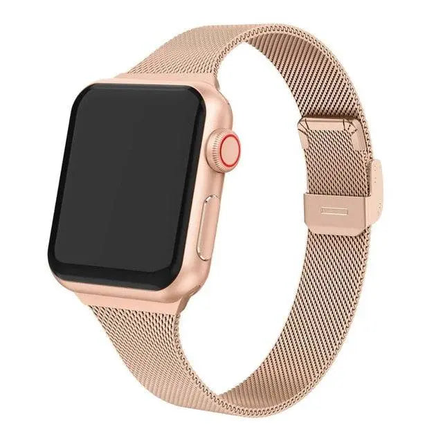 Premium Thin Stainless Steel Mesh Band For Apple Watch - Pinnacle Luxuries